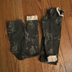 Burt's Bees Kids Black Pajama Set with Animal Design